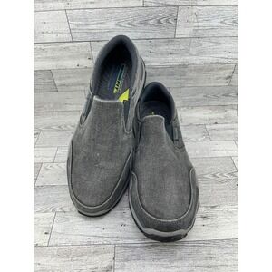 Skechers Relaxed Fit Air Cooled Memory Foam Slip On Shoes Men's Size 12 Charcoal